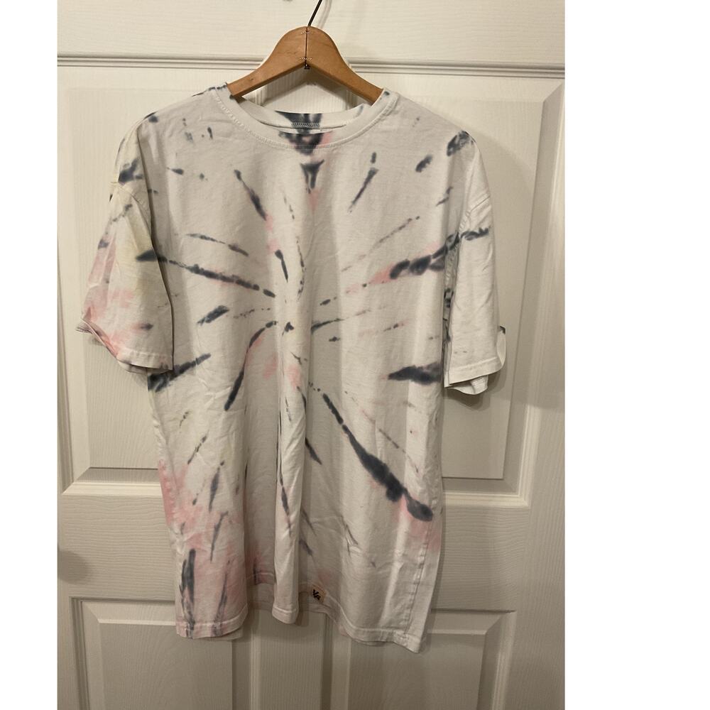 YoungLa Men's Multi-color Tie-Dyed Oversized Tee, M